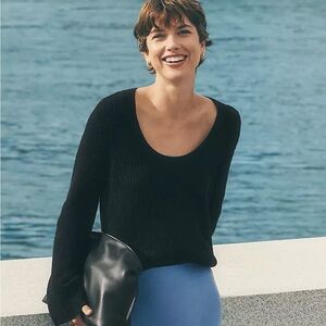 NWT Ann Taylor Ribbed Scoop Neck Sweater size L